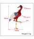 SB149 - Oil flamingo red-crowned alloy brooch